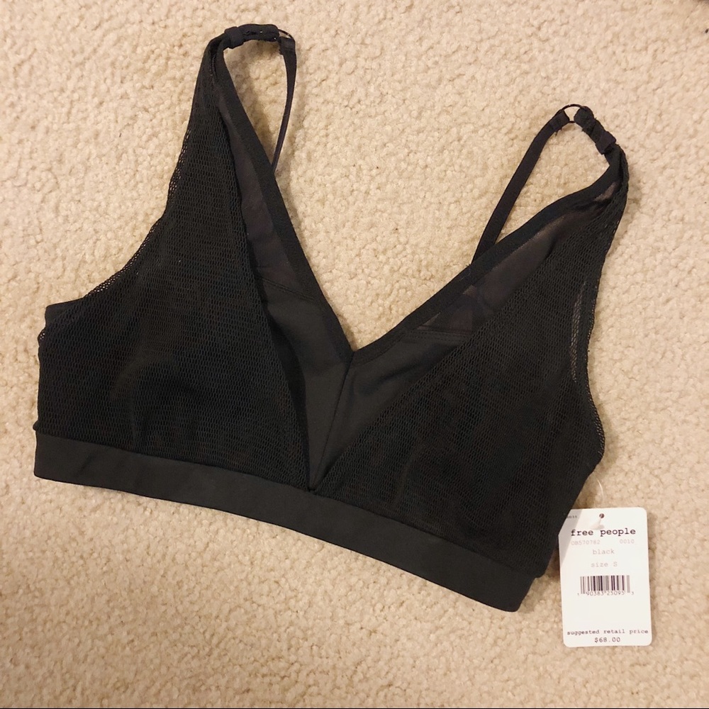 Free People Mesh Overlay Sports Bra